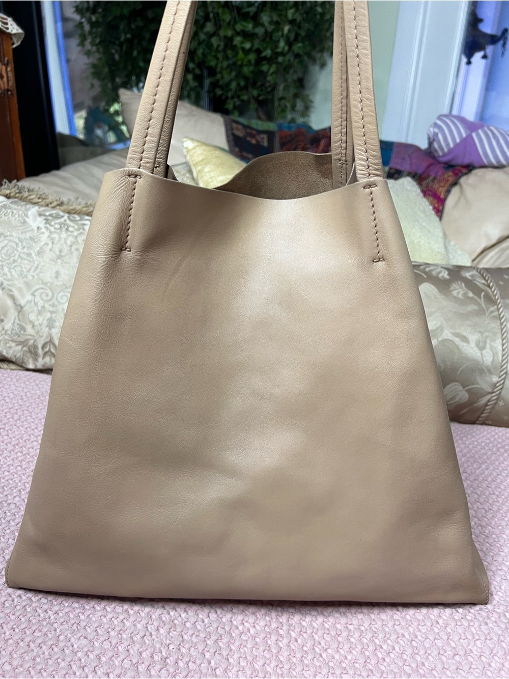 Céline Cabas Phantom Tan Leather Shoulder Tote COA